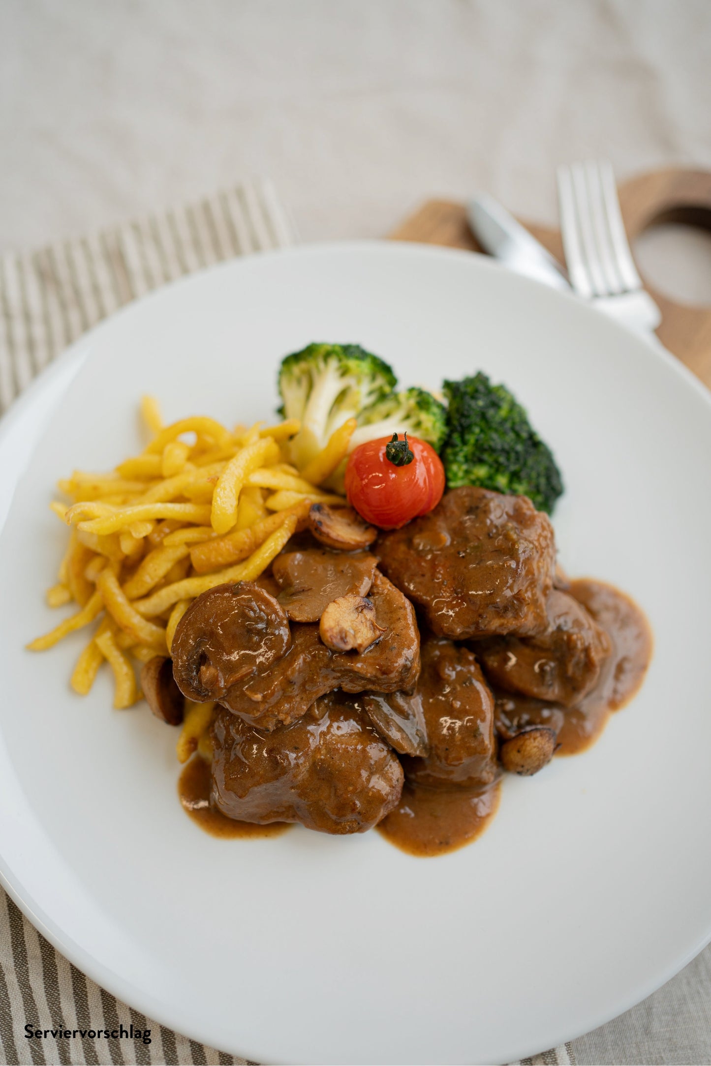 Schweine Medaillons in Champignonrahmsoße