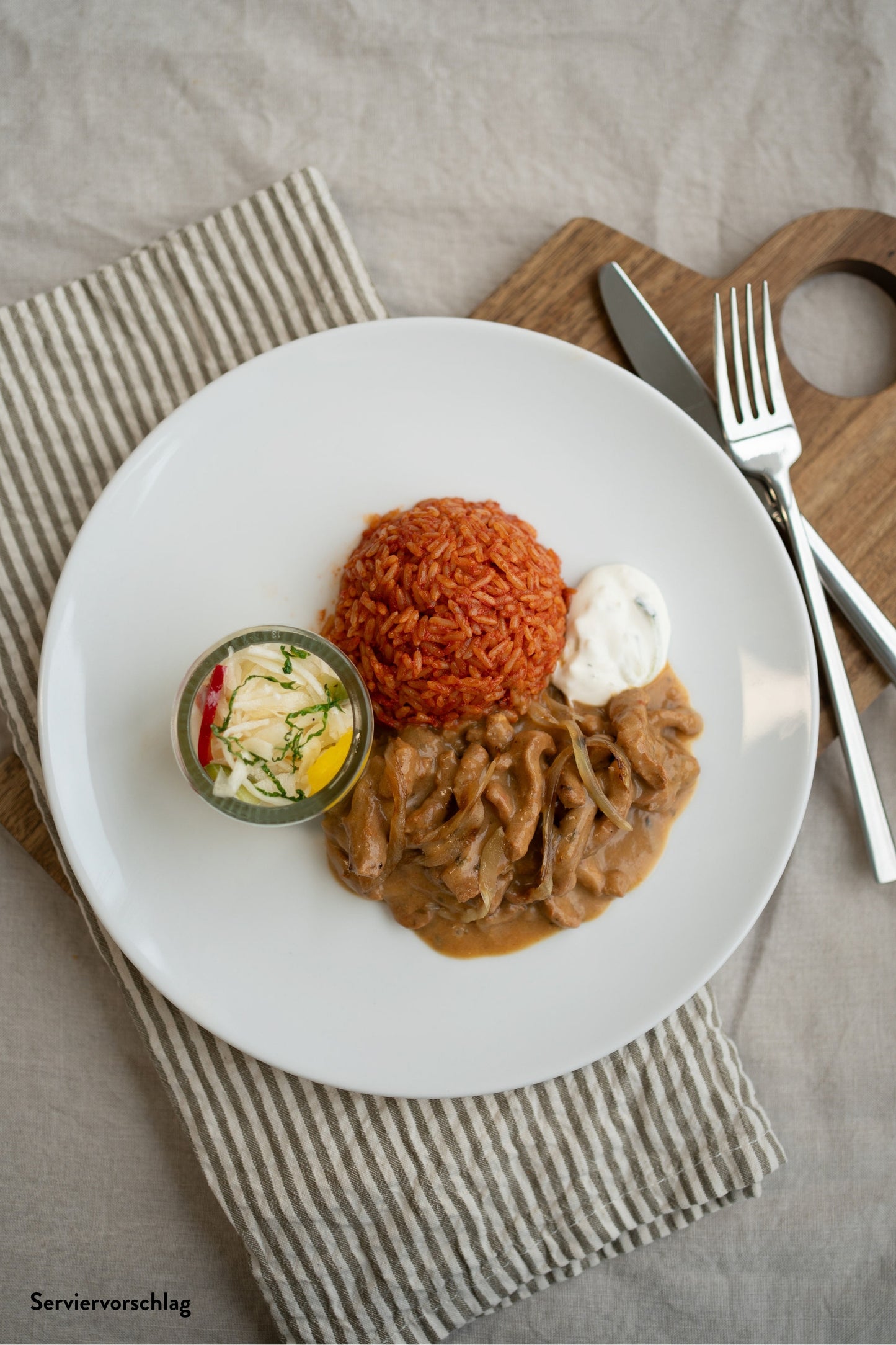 Schweinegeschnetzeltes "Gyros Art"