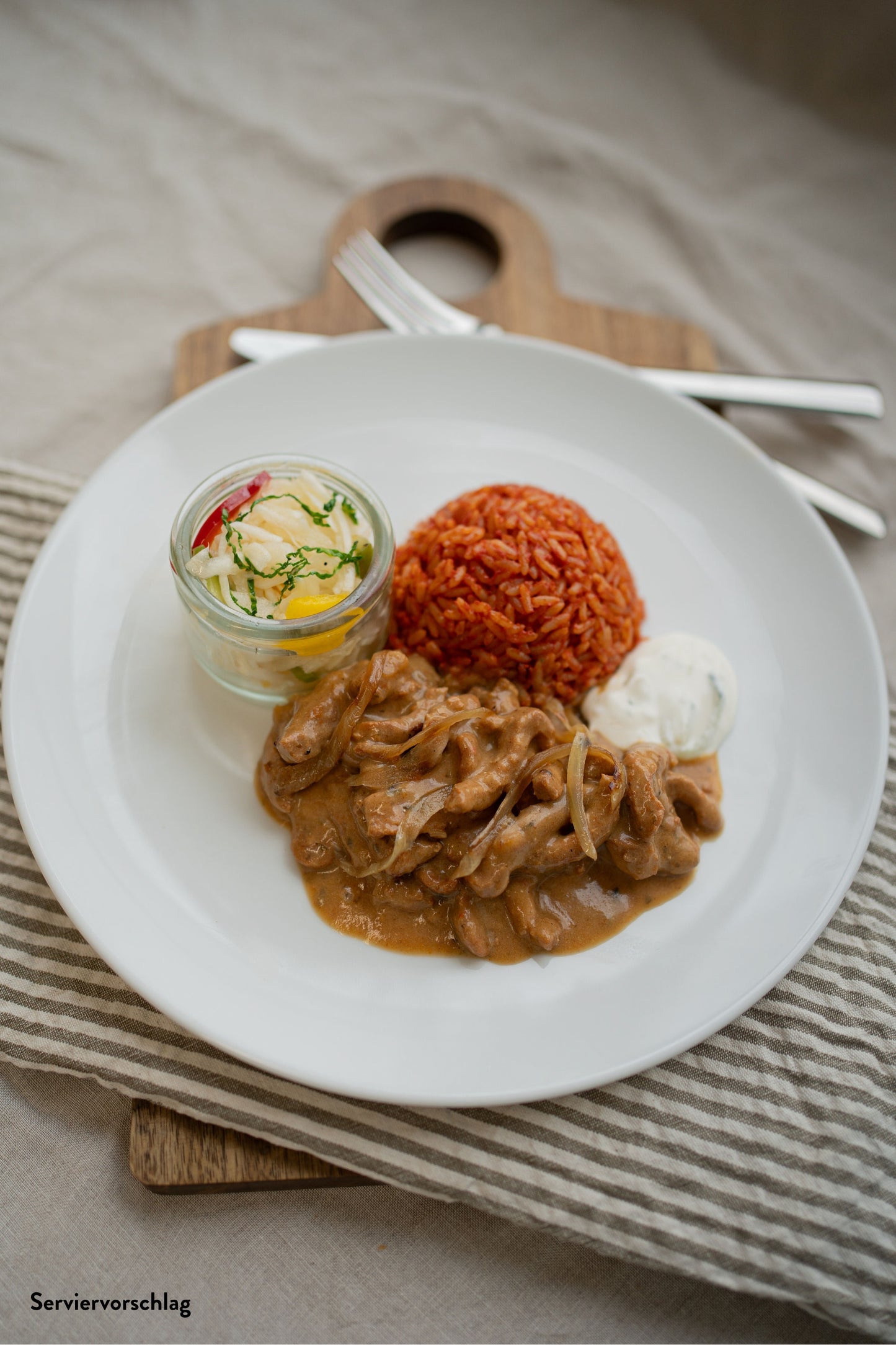 Schweinegeschnetzeltes "Gyros Art"