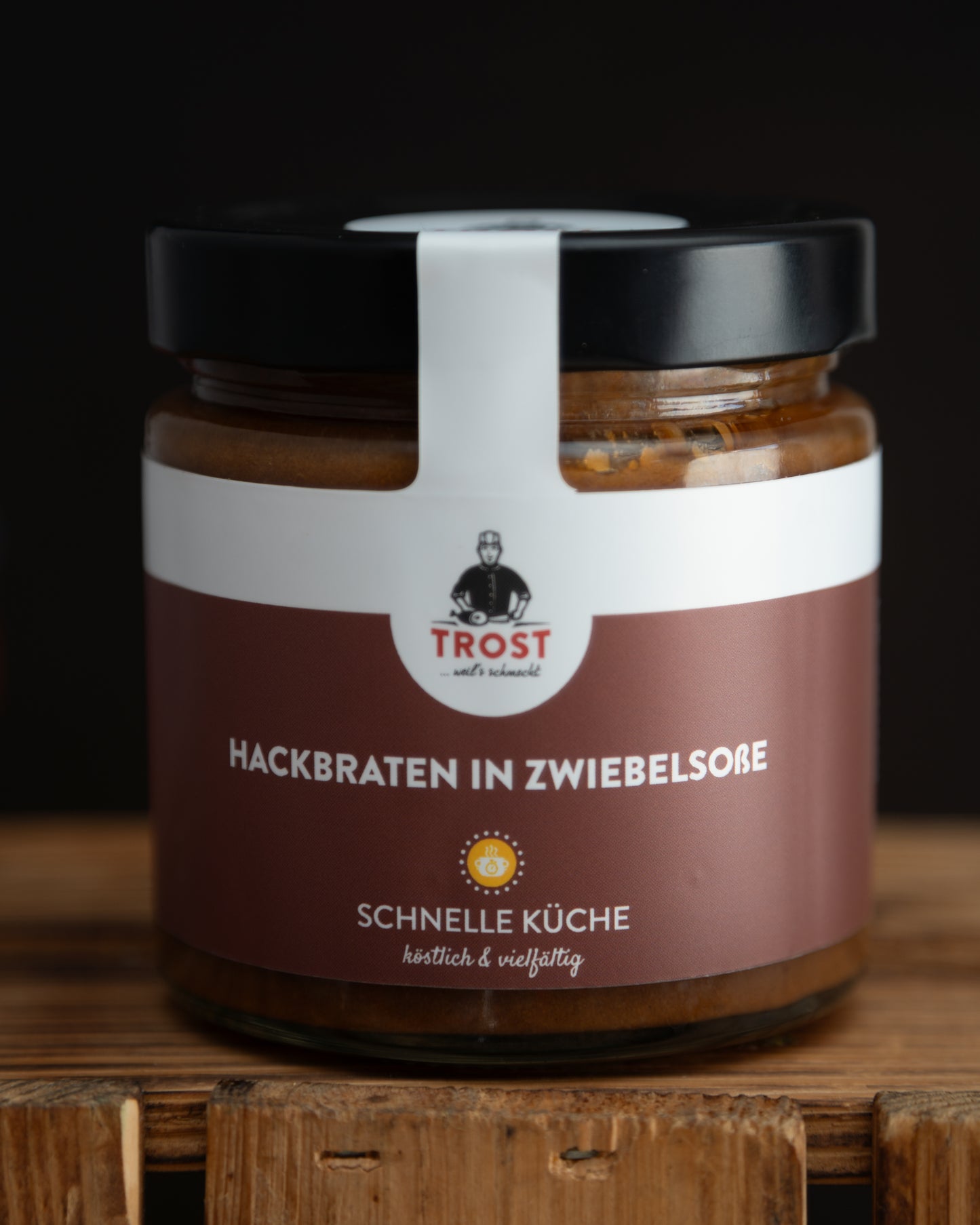 Hackbraten in Zwiebelsoße